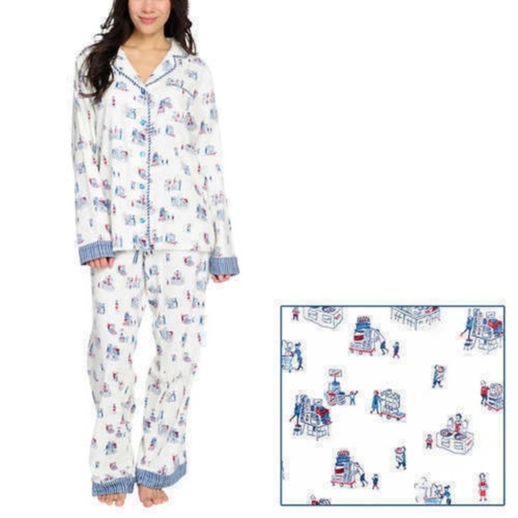 Munki Munki Ladies/' 2-piece Flannel PJ Set